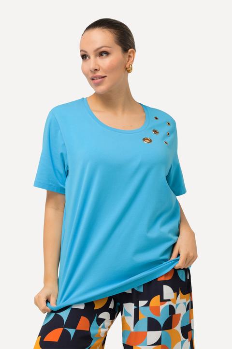 Produktbild Ulla Popken T-Shirt, Schmuckösen, Rundhals, Halbarm (42, 44)