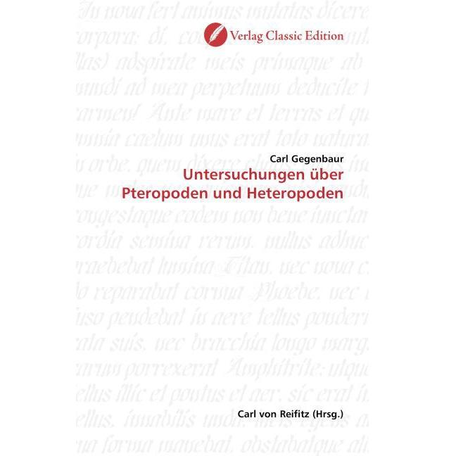 Untersuchungen über Pteropoden und Heteropoden, Fachbücher von Carl Gegenbaur