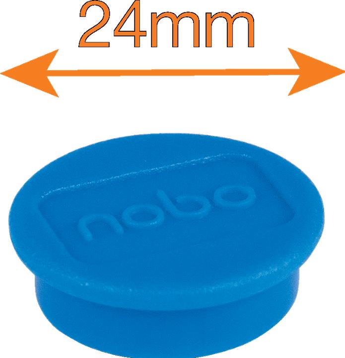 Actual product image Nobo Magnet round 24mm 1915292 blue 10 pieces (10 x)