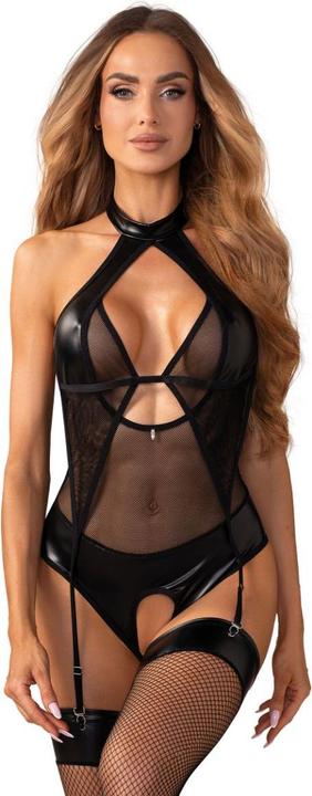 Produktbild Obsessive – Dominna Crotchless Teddy – Black (M, S)