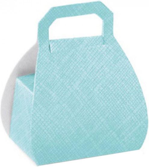 miniSchoggi Pralinenverpackung Handtasche Hellblau