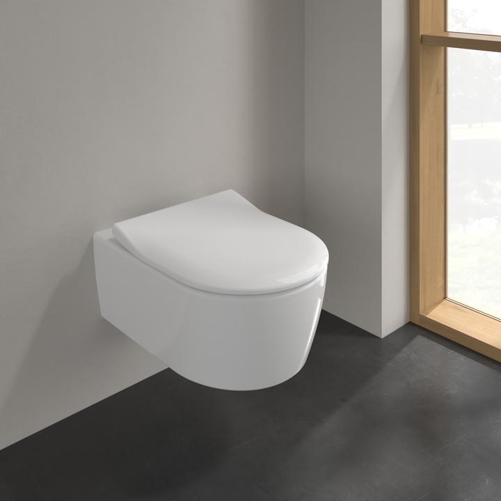 Actual product image Villeroy & Boch V&B WC seat AVENTO SLIMSEAT Scharn a ES m SC function white alpine