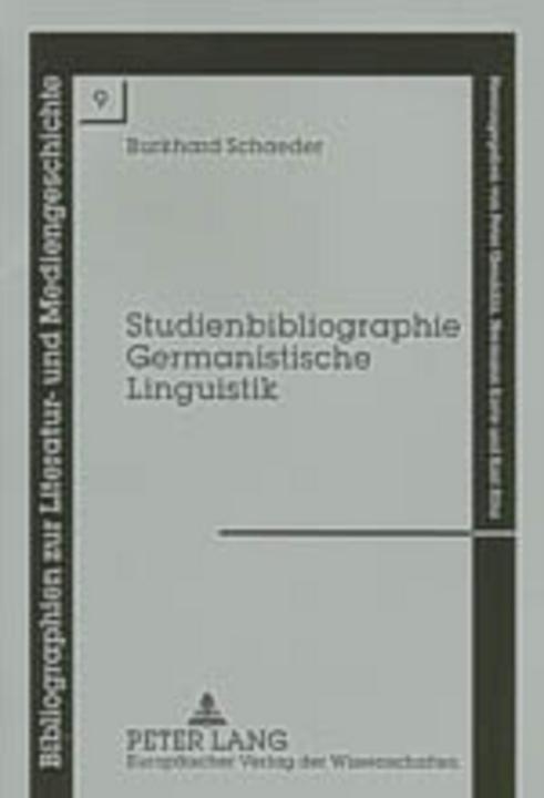 Produktbild Studienbibliographie Germanistische Linguistik (Burkhard Schaeder, 2005)