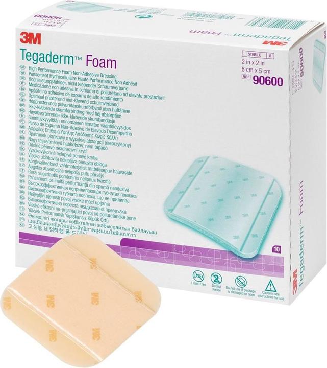 Produktbild 3M Tegaderm High Performance Foam Schaumkompresse 5.1x5.1cm non adhäsiv 10 Stk (Schaum)