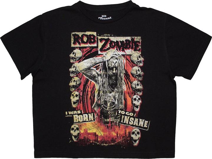 Actual product image Rob Zombie Born To Go Insane Crop Top (Girlie) (XXL)