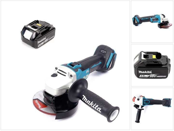 Productafbeelding Makita DGA 504 M1 accu haakse slijper 18V 125mm Brushless + 1x accu 4.0Ah - zonder lader (125 mm)