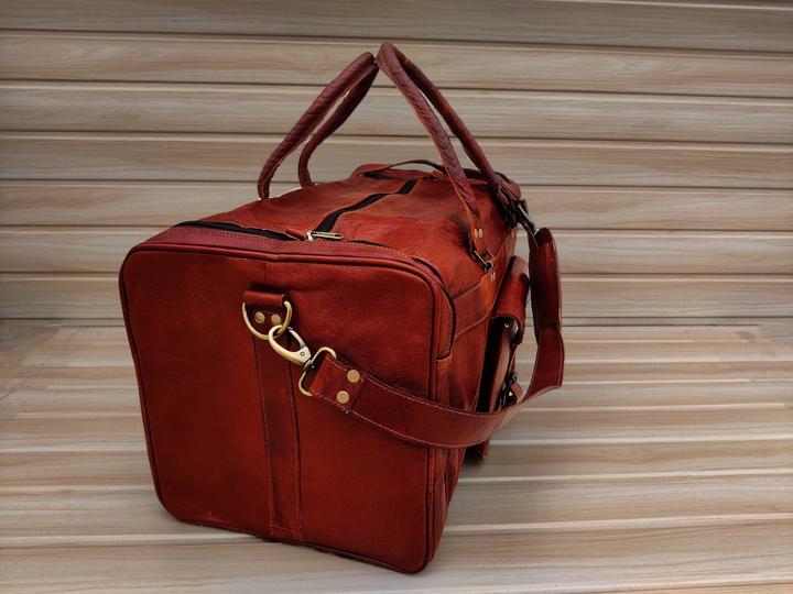 Produktbild Only-Bags.Store Leder Seesack, handgefertigte Leder Weekender, Turnbeutel, Urlaub Seesack, Leder Reisetasche