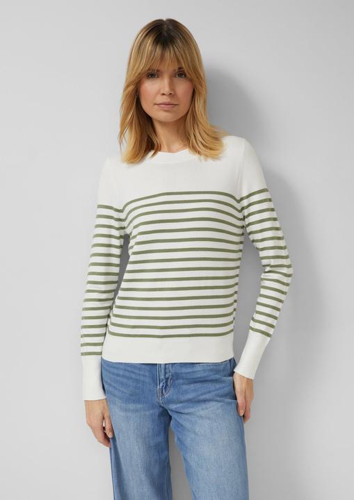 Actual product image s.Oliver Strickpullover Gestreifter Pullover aus Viskosemix (34)