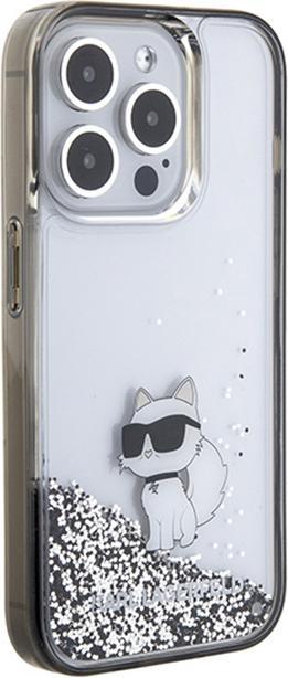 Immagine prodotto Karl Lagerfeld KLHCP15XLKCNSK Custodia rigida trasparente per iPhone 15 Pro Max 6,7" Liquid Glitter Choupette (Apple iPhone 15 Pro Max)