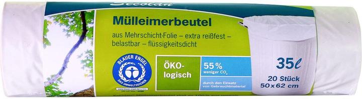 Produktbild Secolan Müllbeutel 35,0 l weiss 25,0 µm, 20 St. (20 x, 35 l)