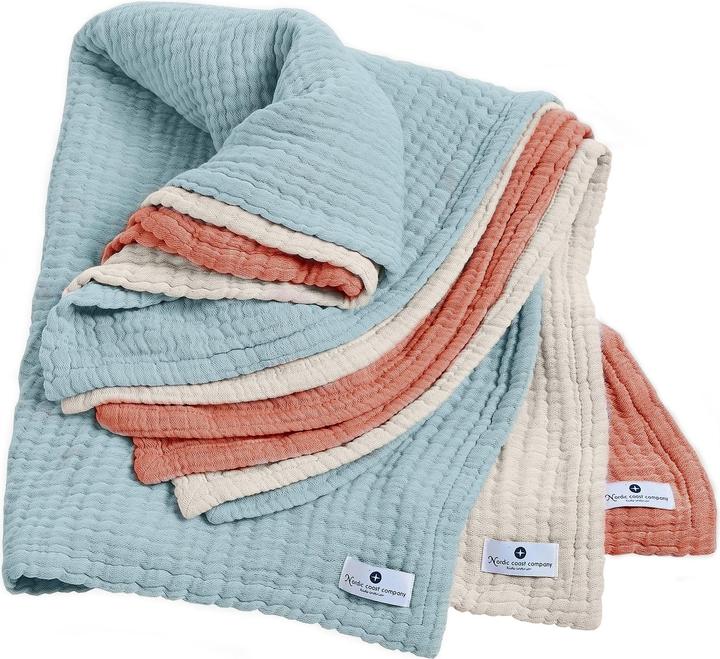 Image du produit nordic coast company Couverture mousseline pour bébé 4 en 1 cuivre (80 cm, 80 cm)