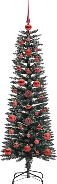 Produktbild vidaXL Künstlicher Weihnachtsbaum Tannenbaum Christbaum Schlank 300 LEDs 180cm (180 cm)
