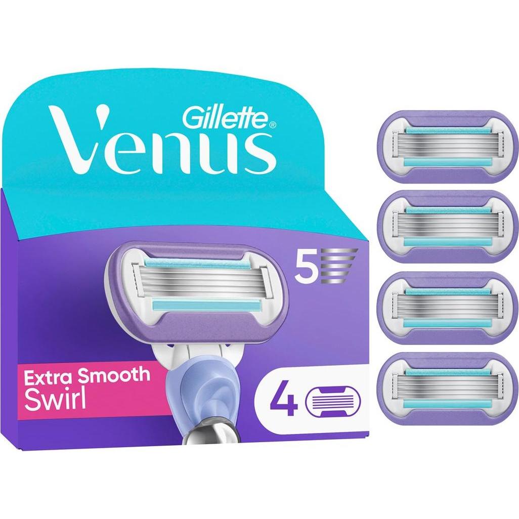 Thumbnail - Gillette Venus, Rasierklingen, Gillette - Replacement Shaving Heads Venus Swirl 4 Pieces (4 x)