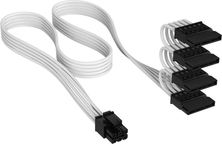 Image du produit Corsair Stromkabel SATA Power Weiss, 16 cm (16 cm, SATA)