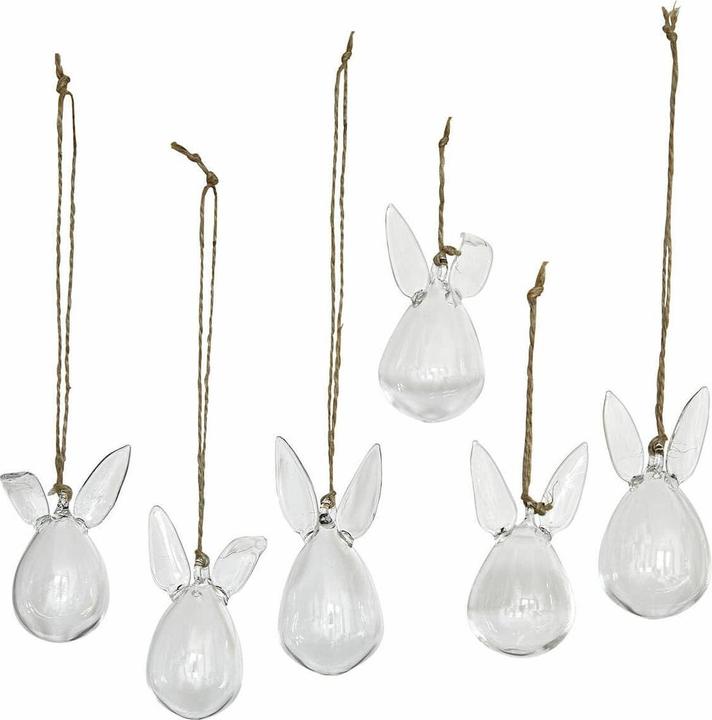 Loberon Anhänger 6er Set Suva klar (6 x, H)