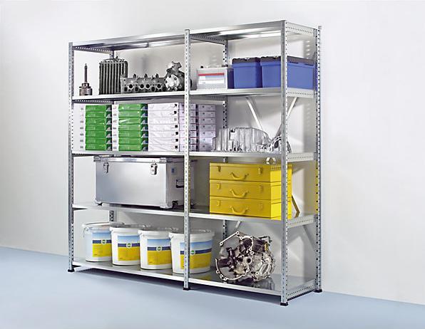 Actual product image kaiserkraft Boltless rack, galvanized, 7 shelves