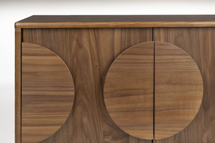 Image du produit Zuiver Buffet Groove 2 Doors Walnut (82 x 40 x 58 cm)
