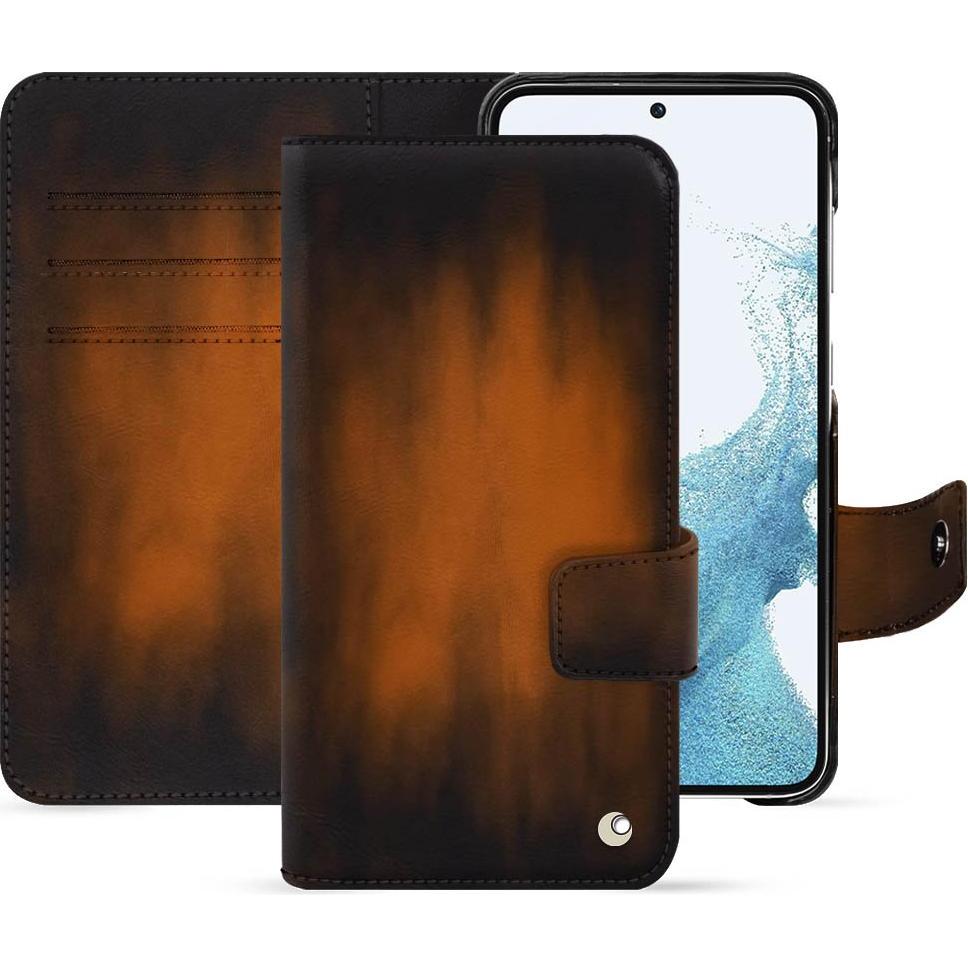 Noreve Lederschutzhülle Samsung Galaxy S23 (Samsung Galaxy S23+), Smartphone Hülle, Braun