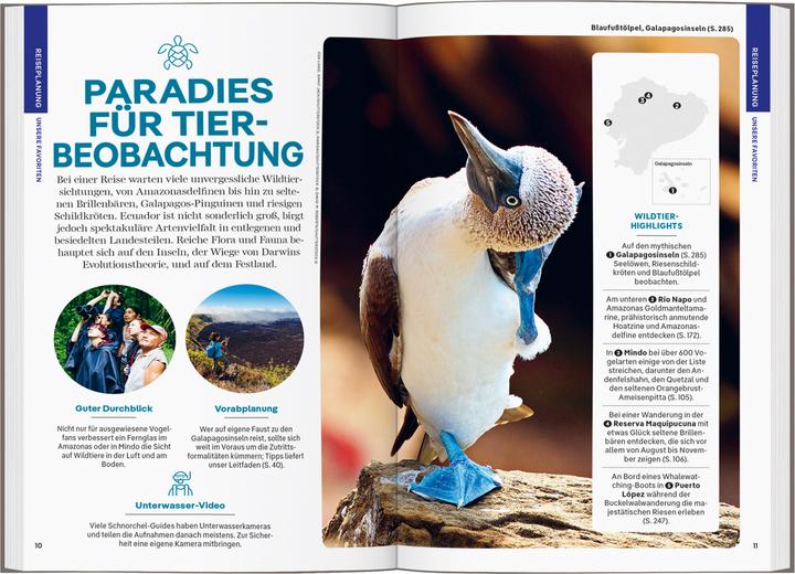 Actual product image Reiseführer Ecuador & Galápagosinseln (German, Brian Kluepfel, Isabel Albiston, Jade Bremner, MaSovaida Morgan, Wendy Yanagihara, 2024)