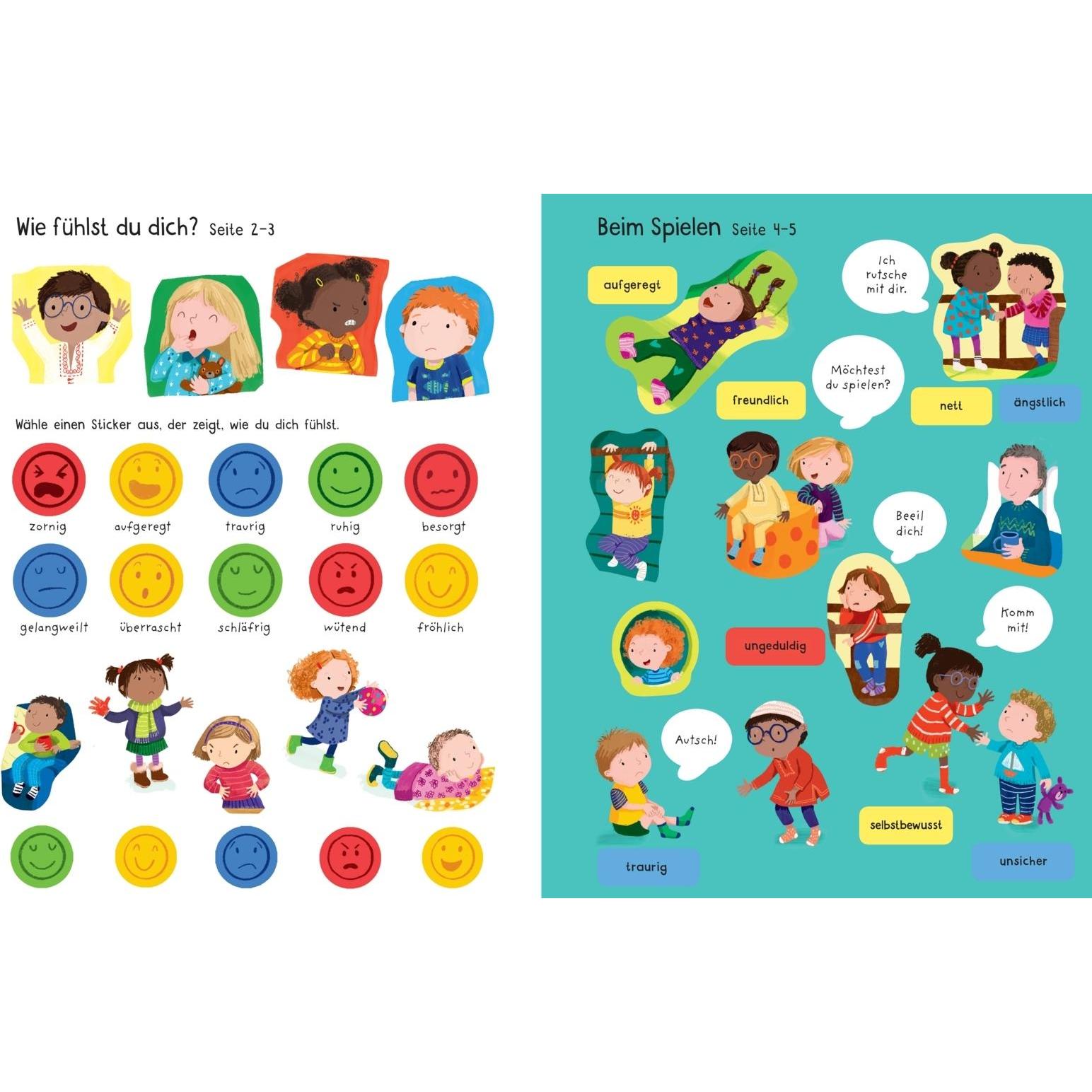 Thumbnail - Usborne Publishing, Sticker, Mein erstes Stickerbuch: Gefühle