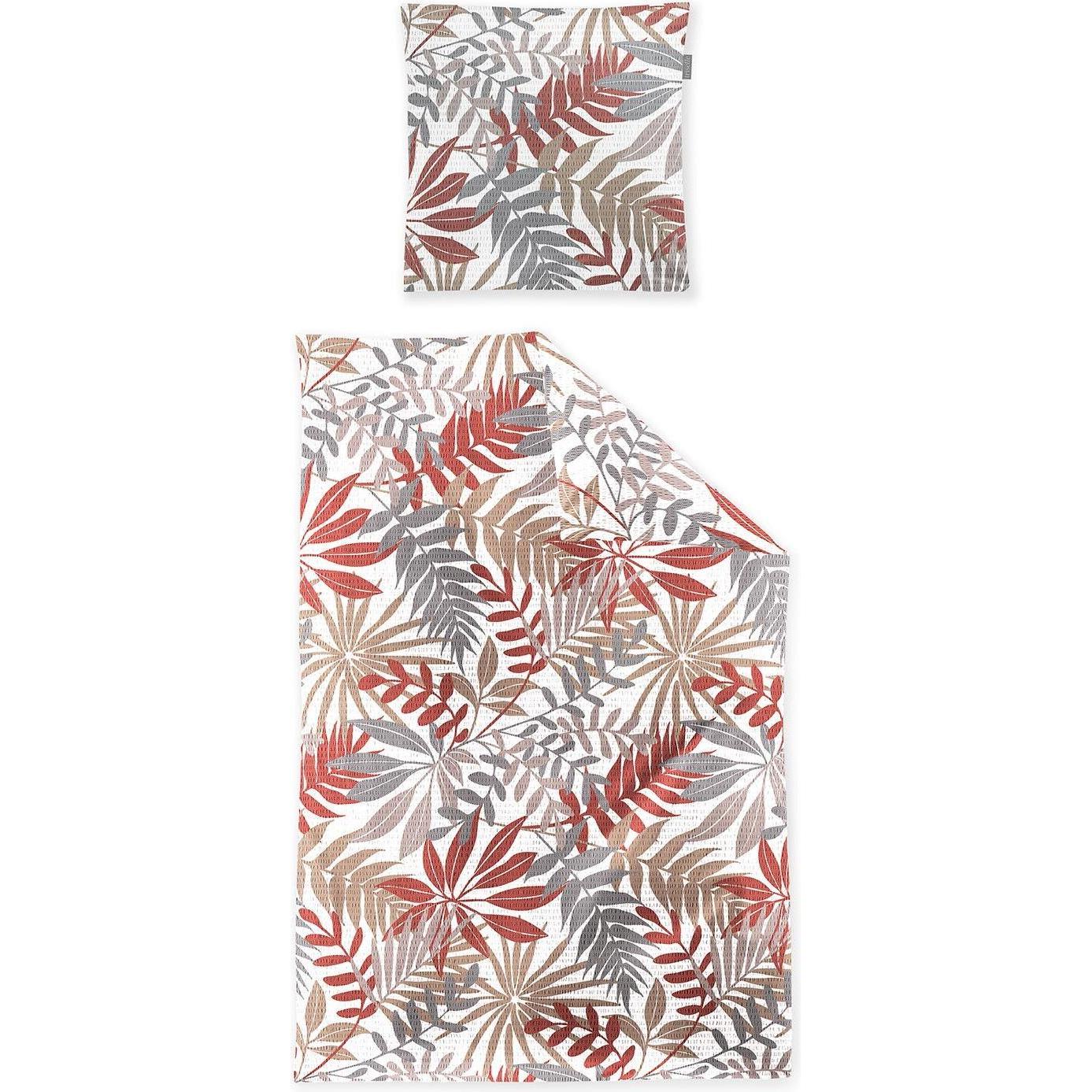 Irisette, Bettwäsche, Seersucker Bettwäsche Easy Gillingham rot (Bettwäsche Set, 155x220 cm + 80x80 cm)