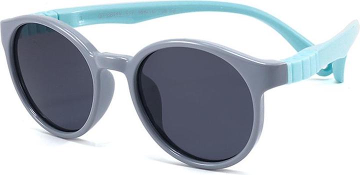 Actual product image Techsuit - Sunglasses Polarised (22049) - Round Shape, without Screw, for Kids - Gray / Blue