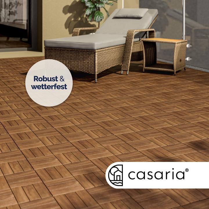 Immagine prodotto Casaria Set di piastrelle in legno d' acacia (66 x, 30 x 30 cm)