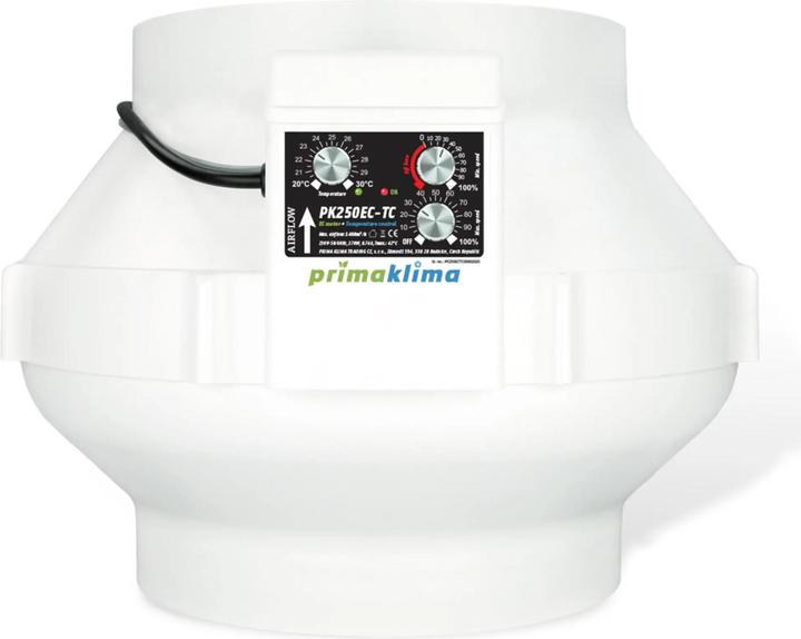 Prima Klima Ventilatore tubolare EC 250 / Controllo temperatura/velocità