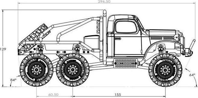 Immagine prodotto RocHobby Crawler in scala ATLAS 6x6, blu, 1:18, RTR (RTR pronto all'uso)