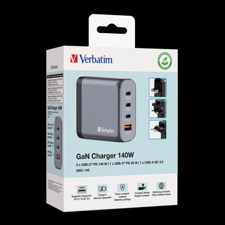 Actual product image Verbatim GNC-140 GaN Charger (140 W)