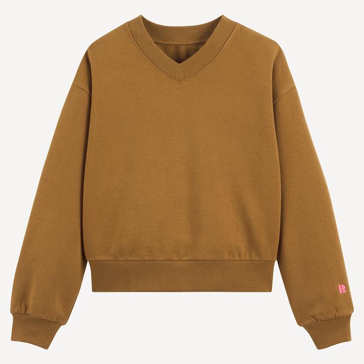 Immagine prodotto La Redoute Collections Sweatshirt mit V-Ausschnitt aus Molton (164)
