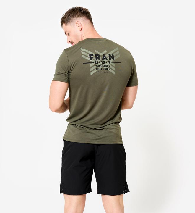 Produktbild Domyos Men's Slim-Fit Breathable Cross Training T-Shirt - Khaki (L)