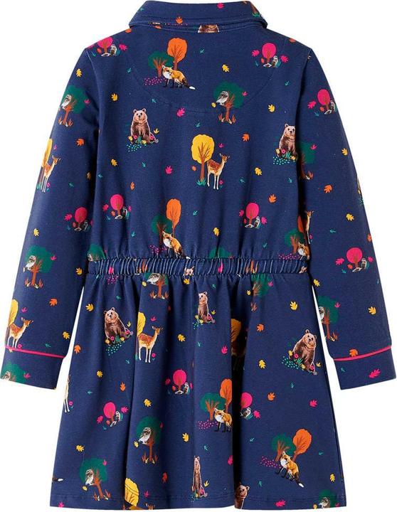 Produktbild VidaXL Kinderkleid mit Langen Ärmeln und Kordelzug Marineblau (104)