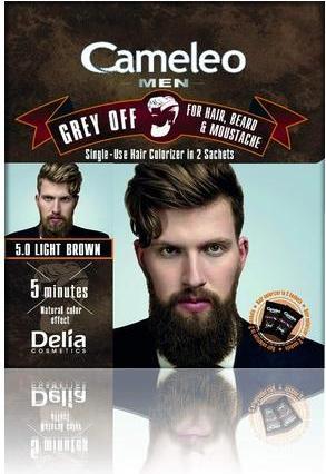 Produktbild Delia Cosmetics Cameleo - Hair Paint For Men Middle Brown. No Gray Hair. Good Coverage. 2x15ml (Light Brown Grey Off)