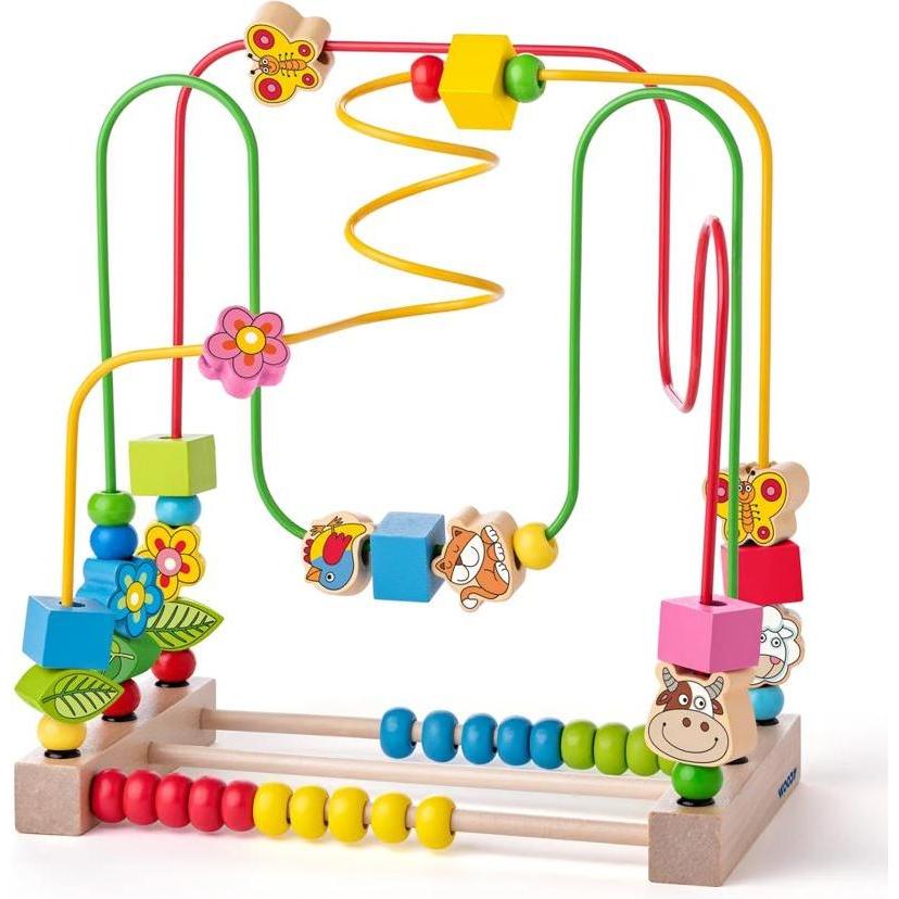 Woody Labyrinth mit Abakus und Tierchen (91932)