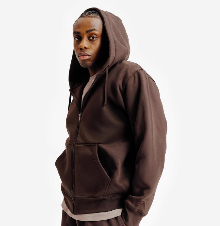 Image du produit Decathlon Sweat zippé mixte, Elementals, marron (XS)