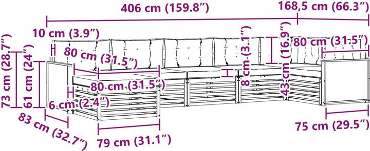 Produktbild vidaXL Outdoor-Sofa