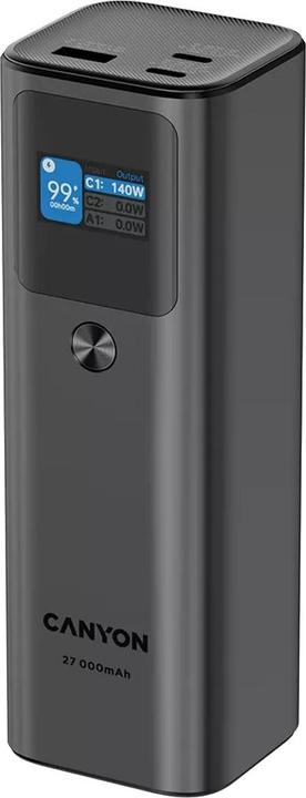 Actual product image Canyon PB-2010, allowed for air travel power bank /97. Li-poly battery, in/out:2xUSB-C PD3.1 (27000 mAh, 140 W, 99.90 Wh)