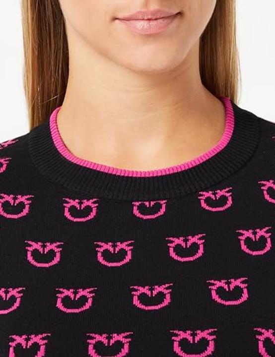 Produktbild Pinko Frettchen Tube Logo Bir T-shirt mit langen Ärmeln ohne Kragen (L)