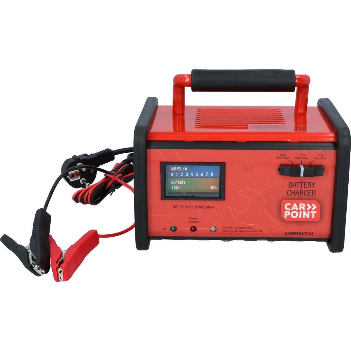 Carpoint, Caricabatterie per auto, Battery Ladegerät 6-12V Tropfenladegerät für Blei- und Gelbatterien (12V, 5.60 A)