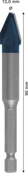 Produktbild Bosch Professional Zubehör EXPERT HEX-9 HardCeramic Bohrer, 12 x 90 mm (12 Millimeter)