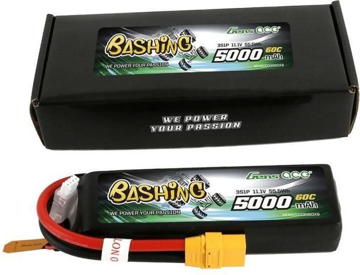 Produktbild Gens Ace Akumulator LiPo Bashing 5000mAh 11,1V 3S1P 60C XT90 (11.10 V, 5000 mAh)