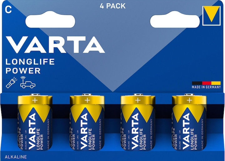 Actual product image Varta long-life power (4 pcs., C, 7800 mAh)
