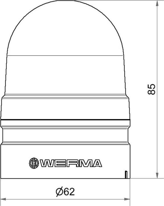 Actual product image Werma Signal lamp Mini TwinFH 24VAC/DC RD