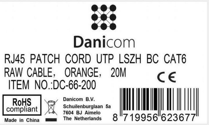 Produktbild Dsit CAT6 Netzwerkkabel 100% Kupfer (CAT6, 20 m)