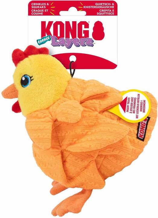 KONG Layerz Forage Huhn (Plüschspielzeug Hund)