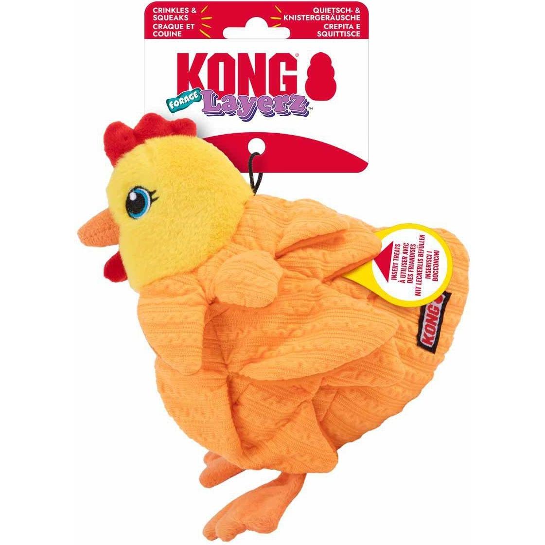 KONG Layerz Forage Huhn (Cane di peluche), Gioco per cani