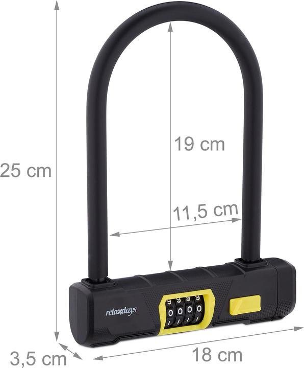 Actual product image Relaxdays U-Lock (25 cm)
