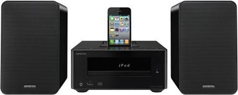 Actual product image Onkyo CS-245DAB "Colibrino", mini system, iPod dock, black (CD player)