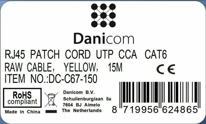 Produktbild Dsit CAT 6 Netzwerkkabel U/UTP (CAT6, 15 m)